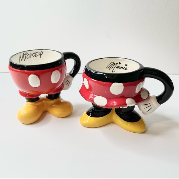 Disney Other - Disney Figural Mugs Mickey Minnie Mouse Coffee Cup Set